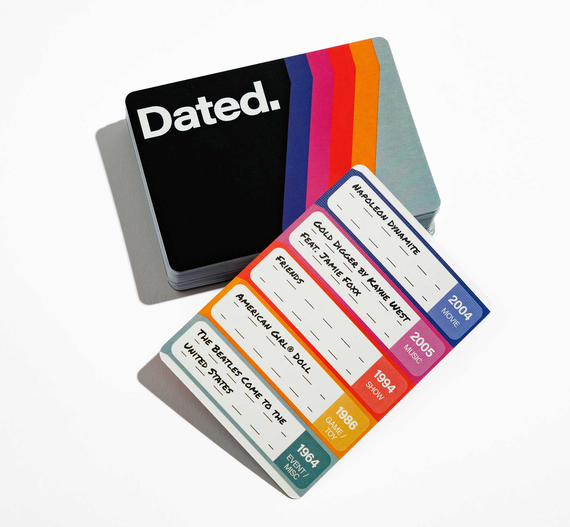 Dated Trivia Card Game - Deck