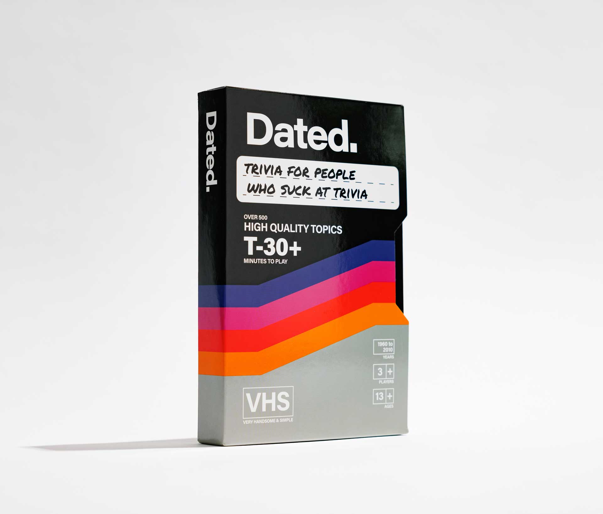 Dated Trivia Card Game - Front VHS Case